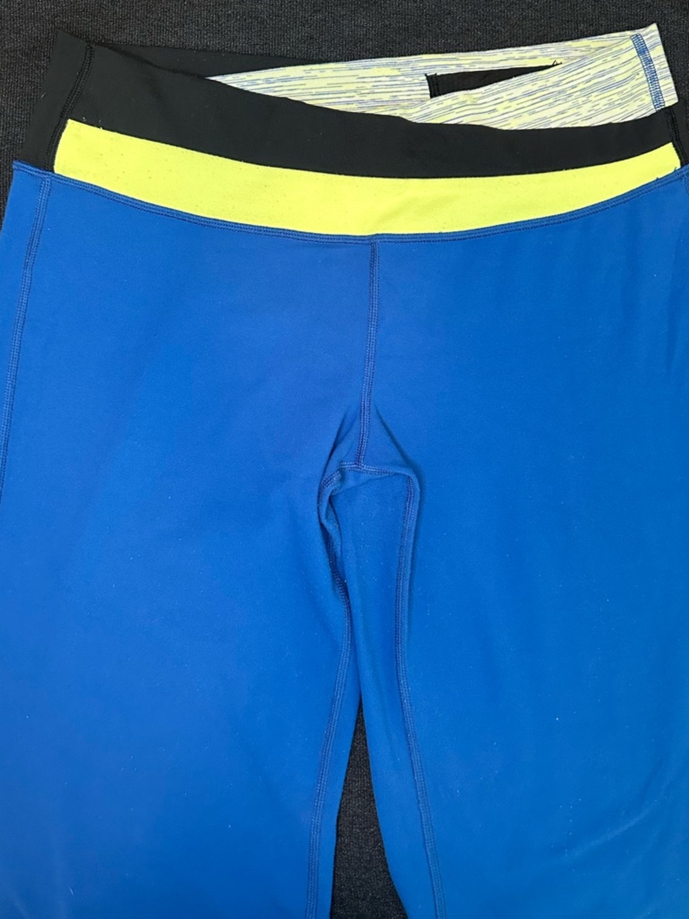 Lululemon Wide Leg Yoga Pants Blue High Rise Size 10 Athleisure